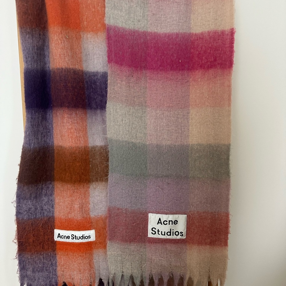 Acne Studios Multicolor Checkered Scarf